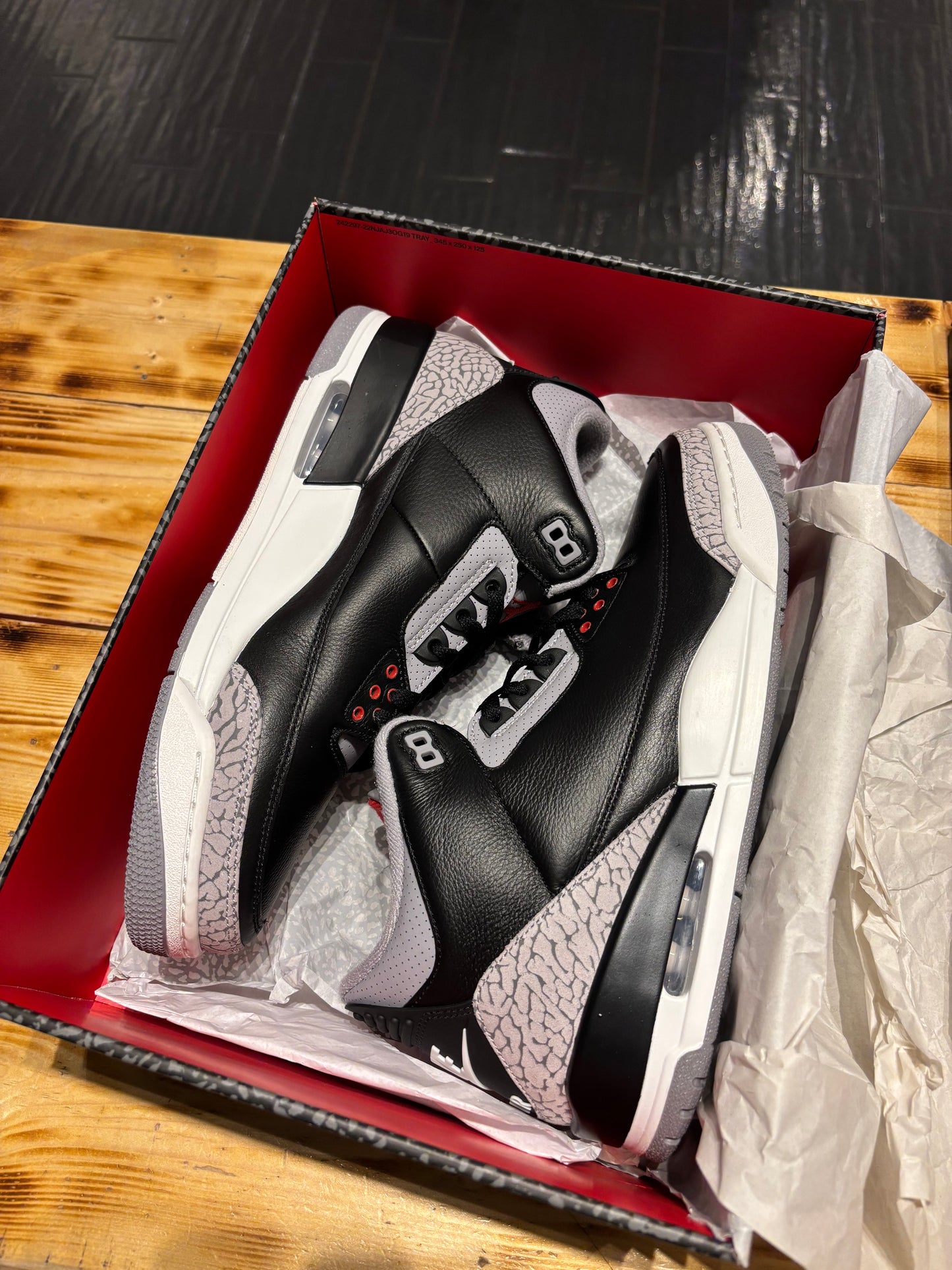 Jordan 3 black cement reimagined /size 12