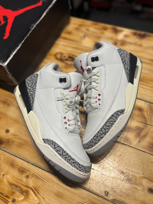 Jordan 3 “white cement reimagined”/size 10.5