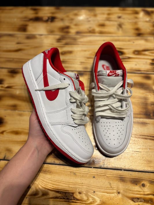 Jordan 1 low red/white-size 9.5