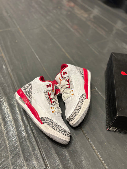 Jordan 3 “Cardinal”/size 6y