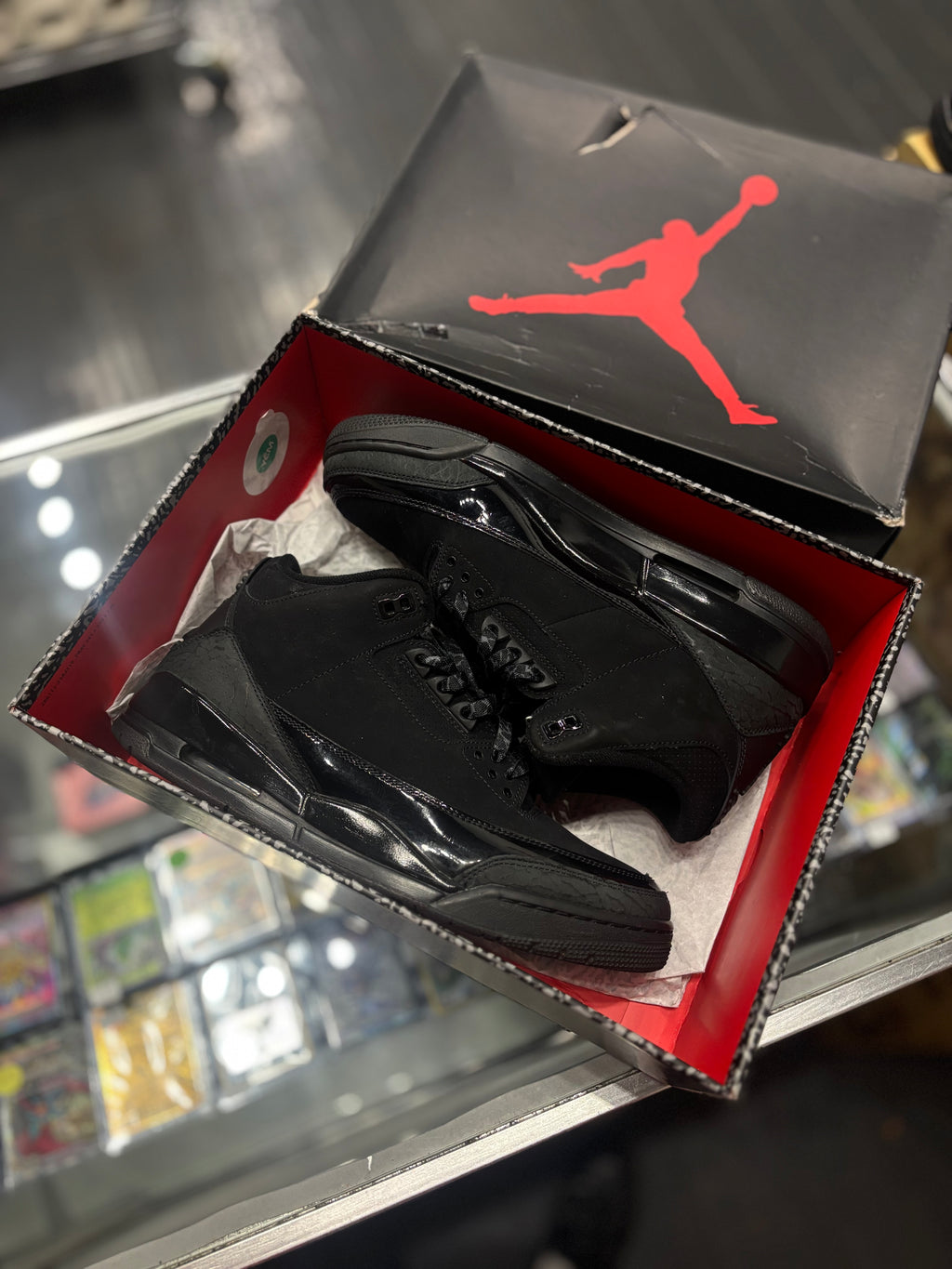 Jordan 3 “black cat”/size 9.5