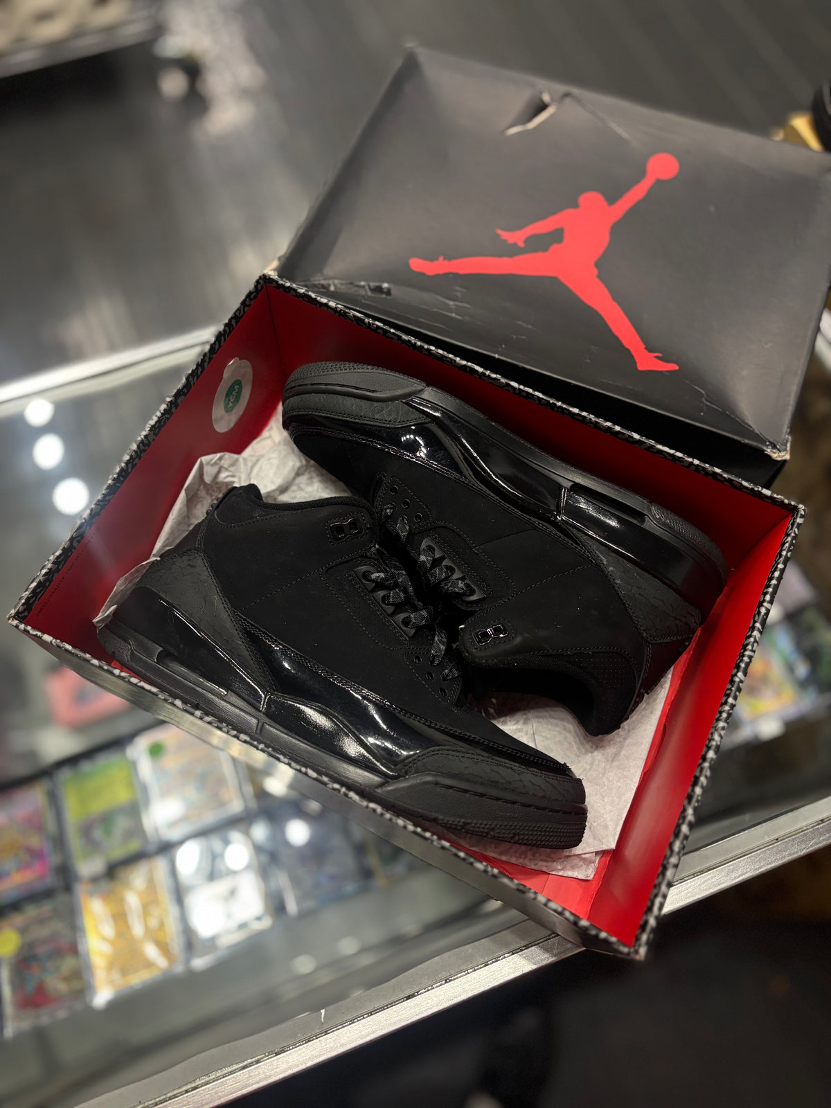 Jordan 3 “black cat”/size 9.5