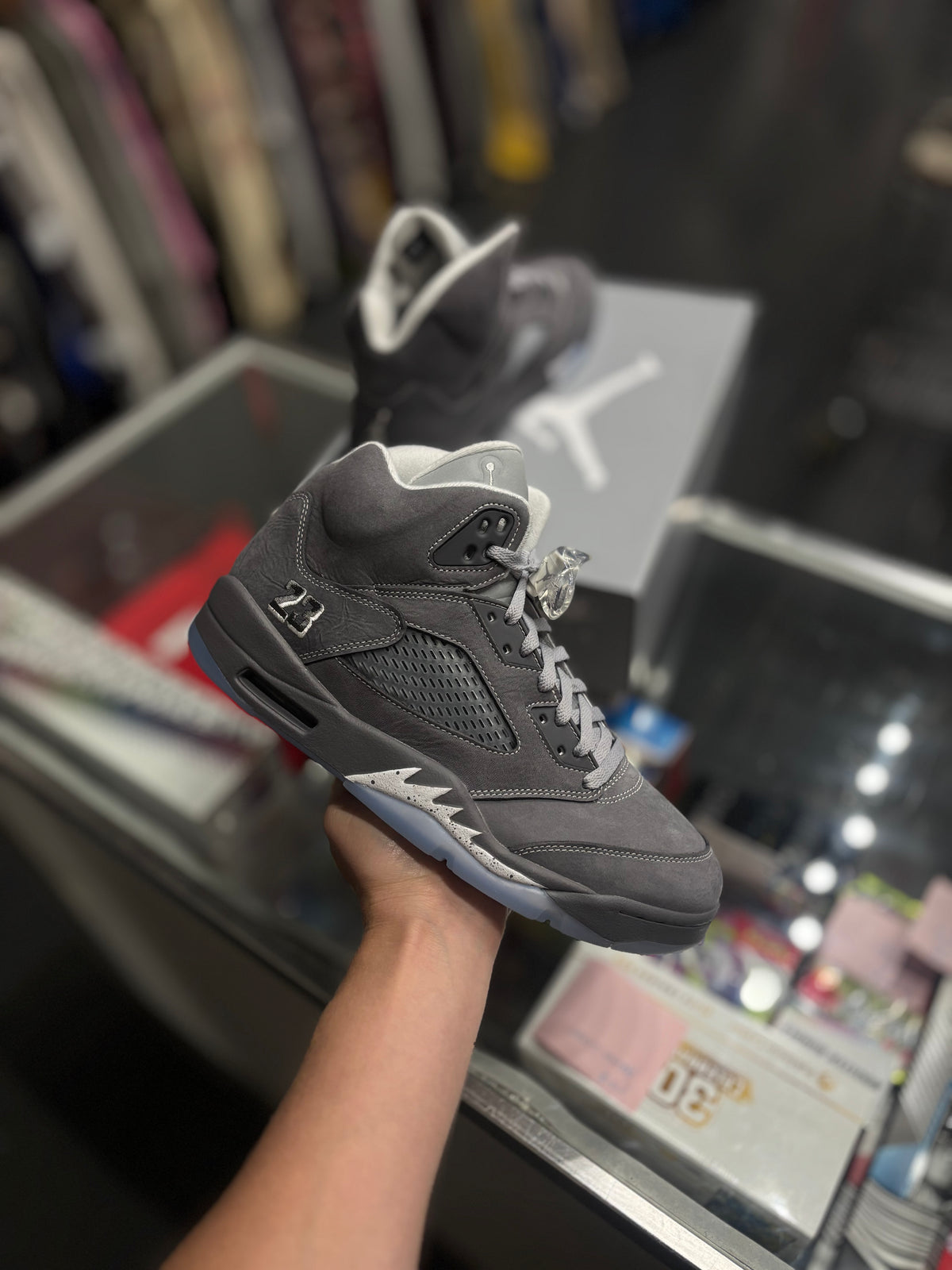 Jordan 5 “wolf grey”/size 10