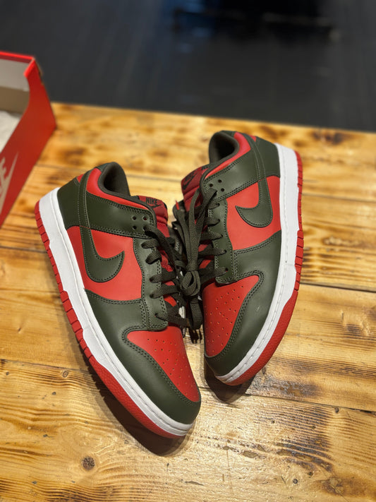 Nike dunk low “mystic red cargo khaki”/size 12