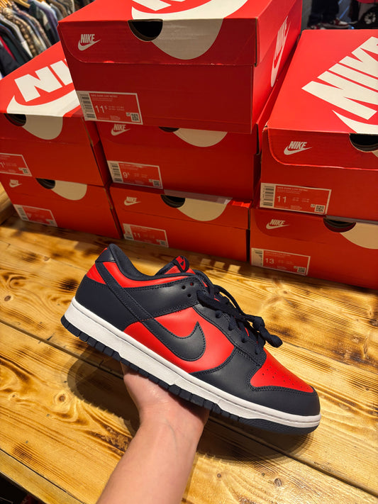 Dunk low navy/red