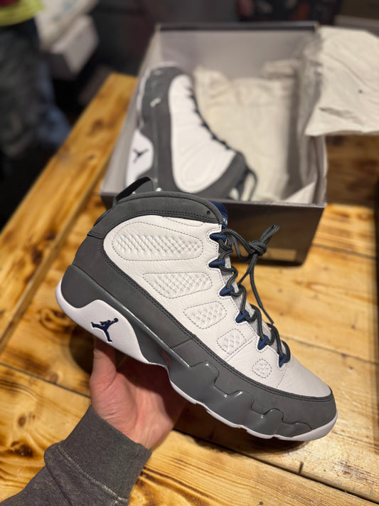 Jordan 9 “Flint Grey French Blue”/size 10.5
