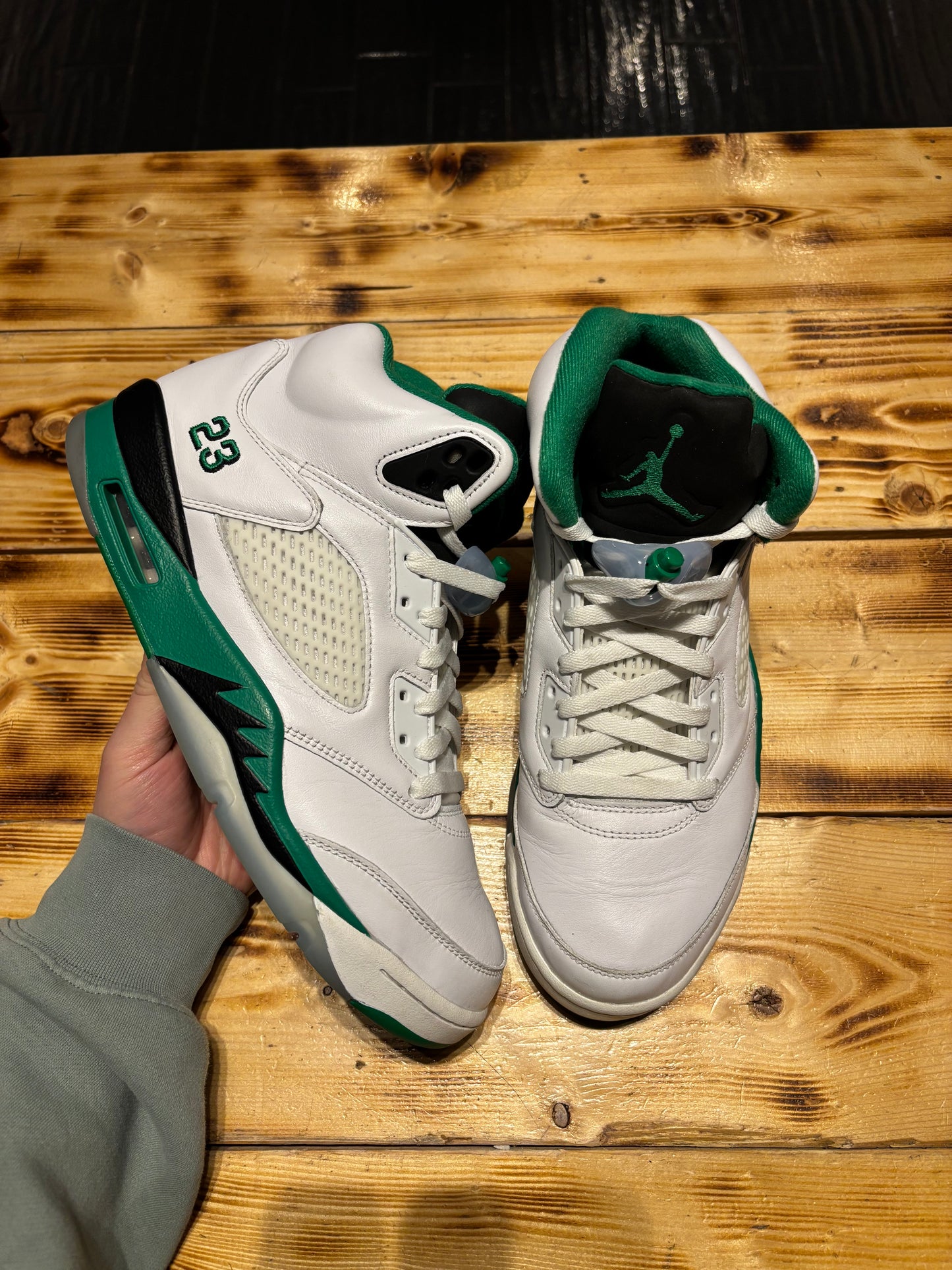 Jordan 5 lucky green/size 10 men